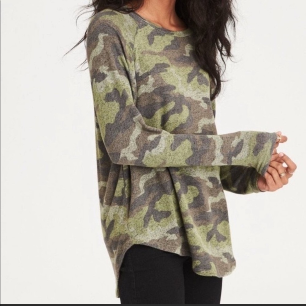 American Eagle Soft & Sexy Plush Camo Shirt